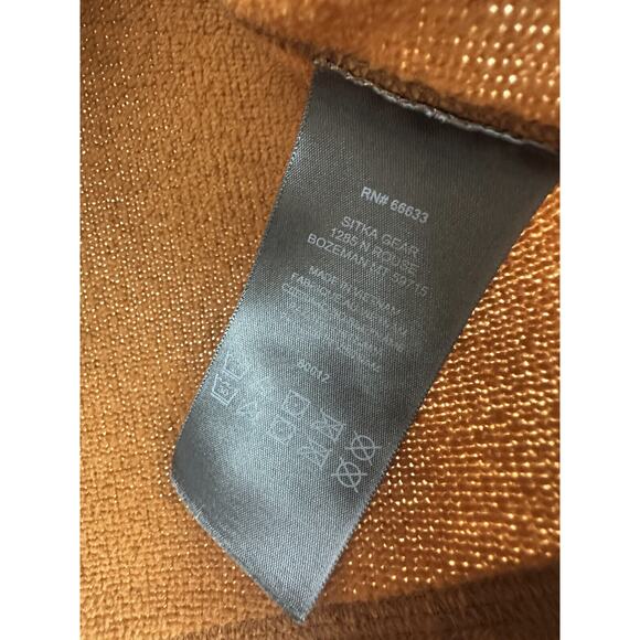 Sitka Gear Fortitude Pullover Sweatshirt Fleece Half Zip Rust Orange Men's Large - Picture 7 of 13